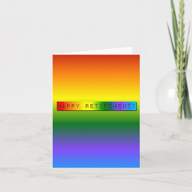 Regnbåge Lycklig Pension! Anteckningskort (Framsida)