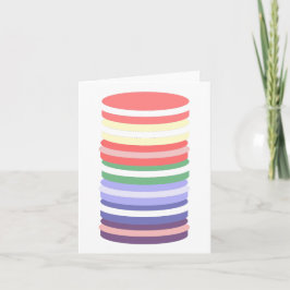 Regnbåge Macaron Stack Helgkort