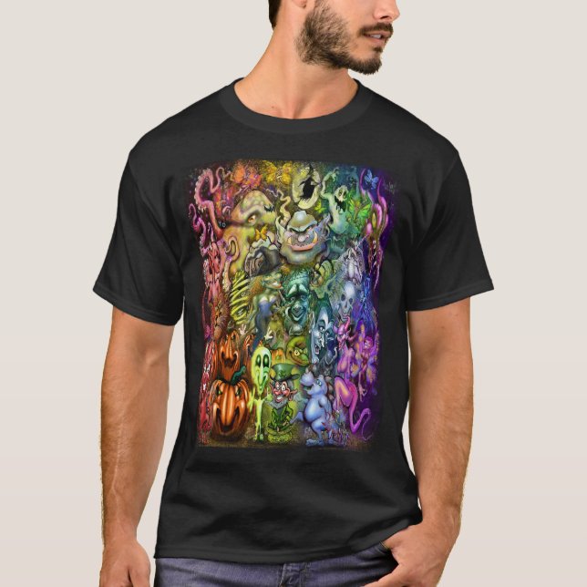 Regnbåge Magiska Kreatures T Shirt (Framsida)