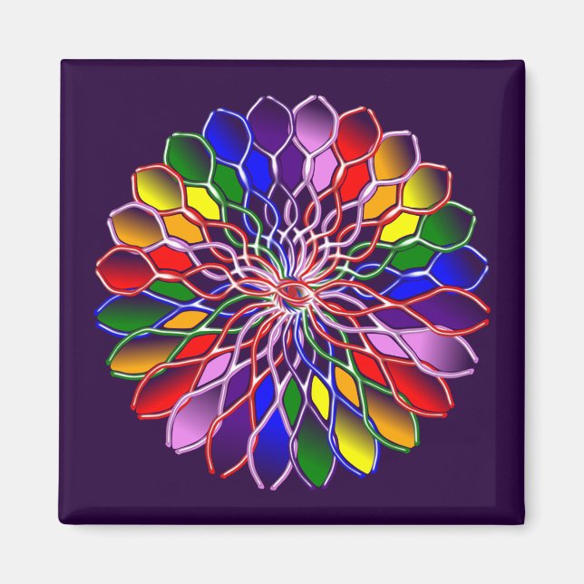 Regnbåge, magnet 2x2 (Framsidan)