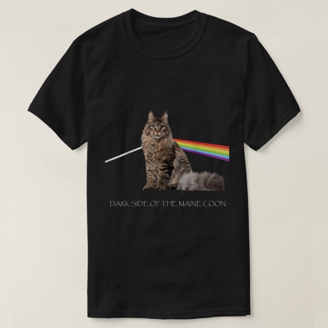 Regnbåge Maine Coon Prism Konst T Shirt (Design framsida)