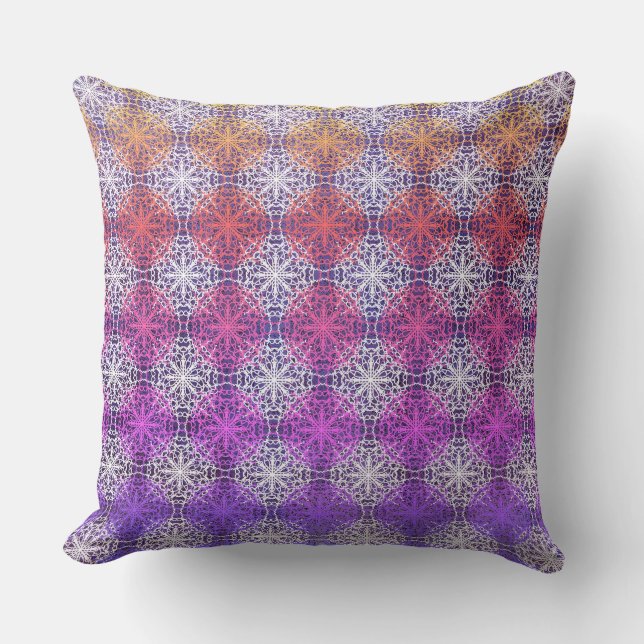 Regnbåge Mandella prickar Kudde (Framsida)