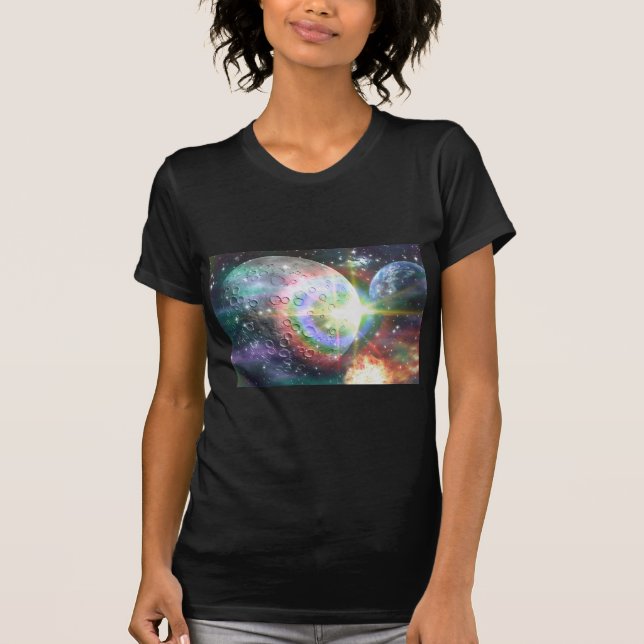 regnbåge måne t-shirt (Framsida)