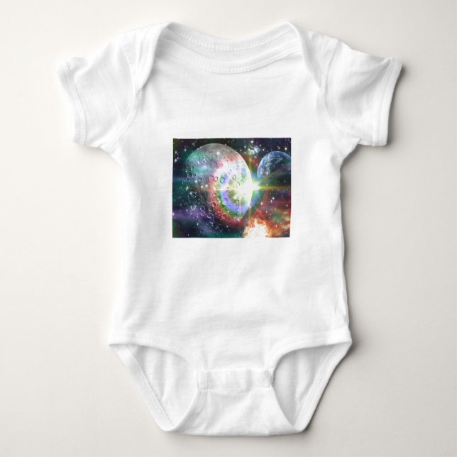regnbåge måne tee shirt (Framsida)