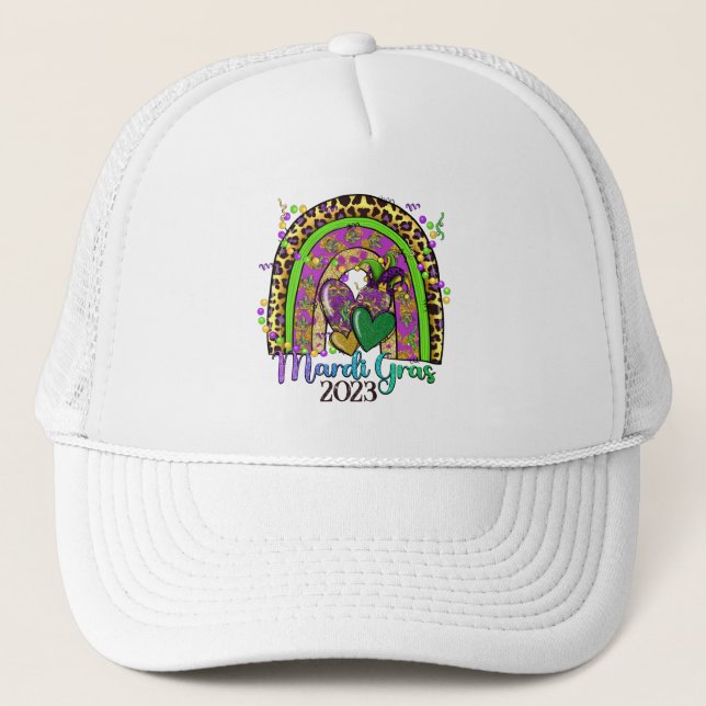 Regnbåge Mardi Gras Truckerhatt Keps (Framsida)