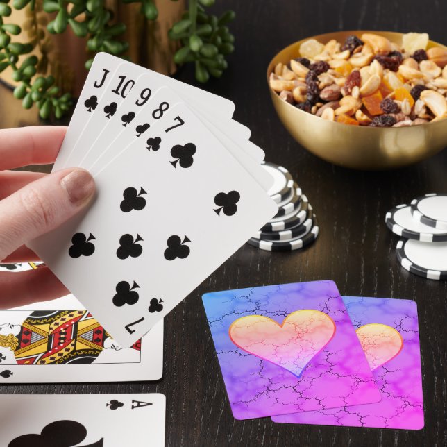 Regnbåge MarLED Heart Casinokort (På plats)