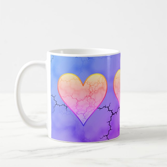 Regnbåge MarLED Heart Kaffemugg (Vänster)