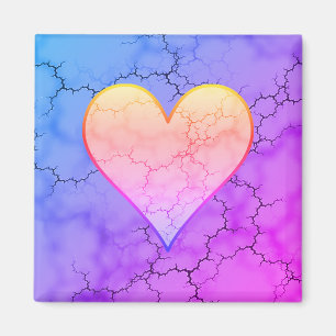 Regnbåge MarLED Heart Magnet