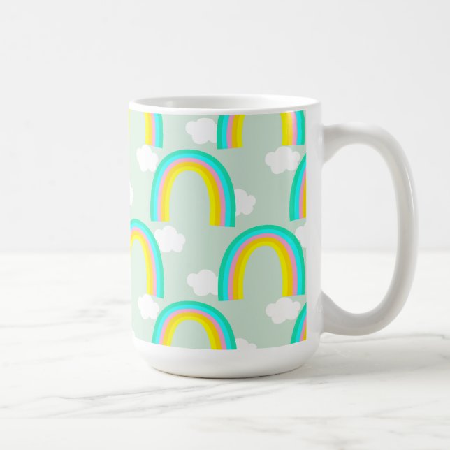 Regnbåge med molnblå kaffemugg (Höger)