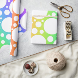 Regnbåge med Polka dots Presentpapper