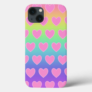 Regnbåge med Rosa Hearts