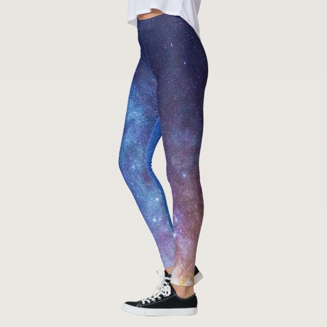 Regnbåge Milky Way Galaxy Deep Space Leggings (Vänster)