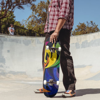 regnbåge mini skateboard bräda 18,5 cm