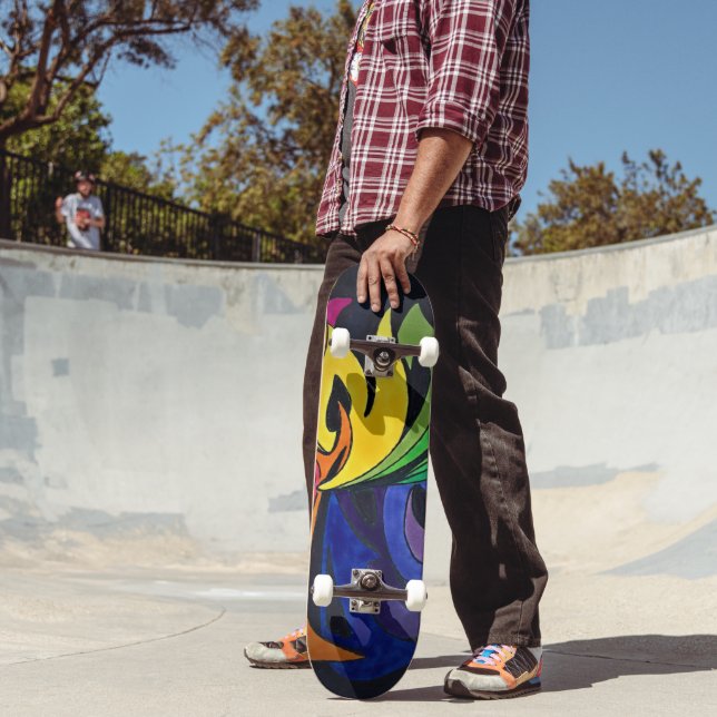 regnbåge mini skateboard bräda 18,5 cm (Utomhus 2)