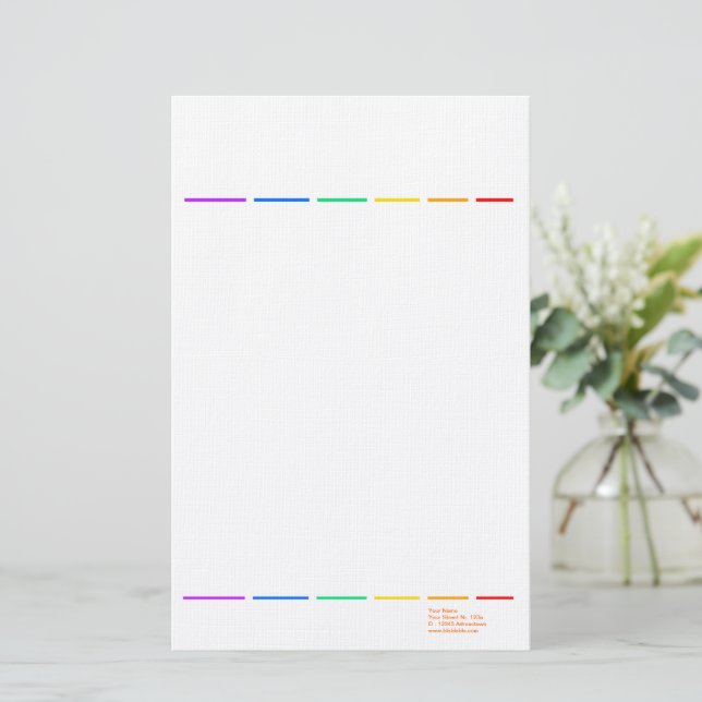 Regnbåge minimal brevpapper (Stående Fram)