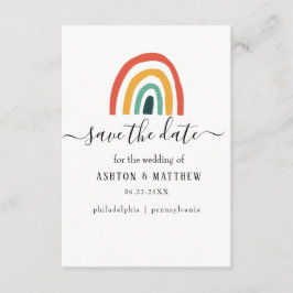 Regnbåge,minimal,bröllop,färgad Tilläggskort