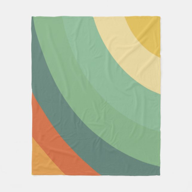 Regnbåge - minimalistiskt Rand handgjord Fleecefilt (Framsidan)