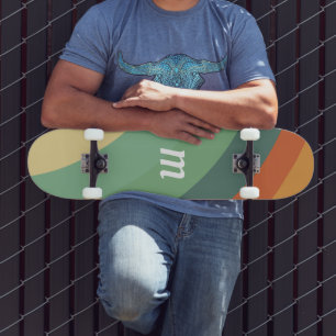 Regnbåge - minimalistiskt Rand handgjord Mini Skateboard Bräda 18,5 Cm