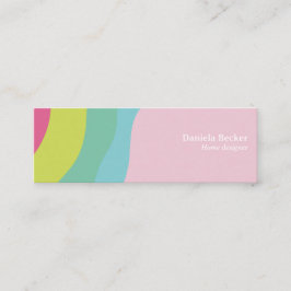 Regnbåge modern färgrik rosa personlig visitkort