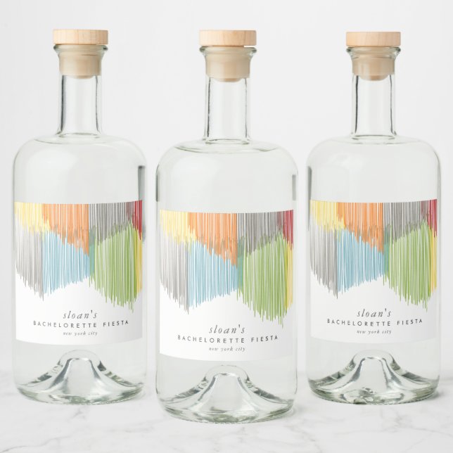 Regnbåge Modern Franje Sängkammarparty Spritflaskor Etikett (Flaskor)