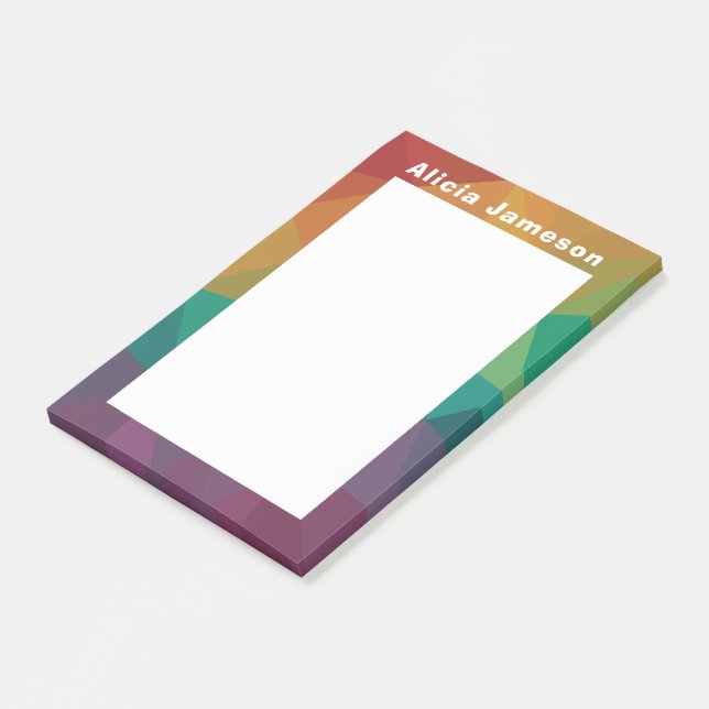 Regnbåge modern personlig skicka anteckningar post-it block (Vinklad)