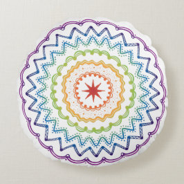 Regnbåge mönster runt dekorativ kudde