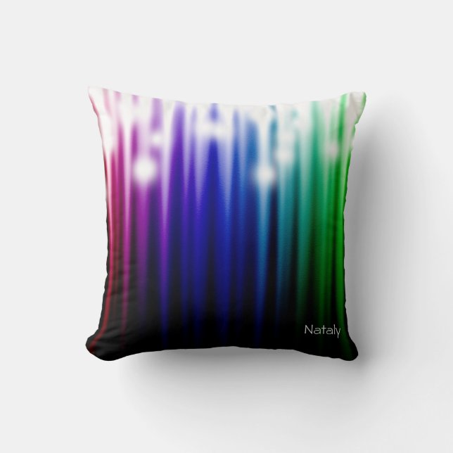 regnbåge mousserande struktur   kudde (Framsida)