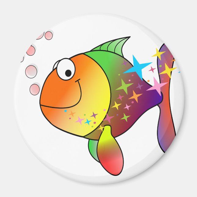 Regnbåge multifredad tonfisk från färg magnet (Framsidan)