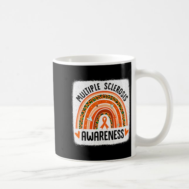Regnbåge Multipel Skleros Ms-medvetande Kvinnor Ma Kaffemugg (Höger)
