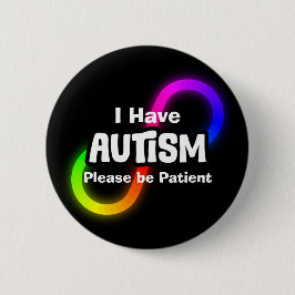 Regnbåge Oändlighet Knut Autism Medvetenhet Knapp