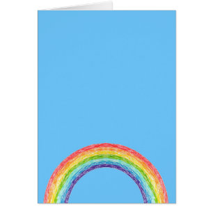 Regnbåge och blå himmel hälsningskort