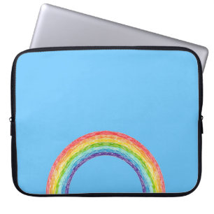 Regnbåge och blå himmel laptop fodral