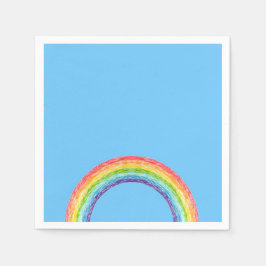 Regnbåge och blå himmel pappersservett