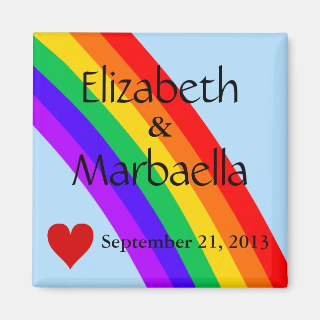 Regnbåge och hjärta magnet (Framsidan)