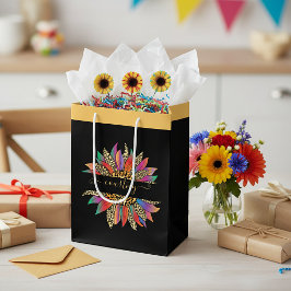 Regnbåge och leopardtryck personlig  medium gi