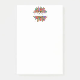 Regnbåge och leopardtryck personliggjort post-it block