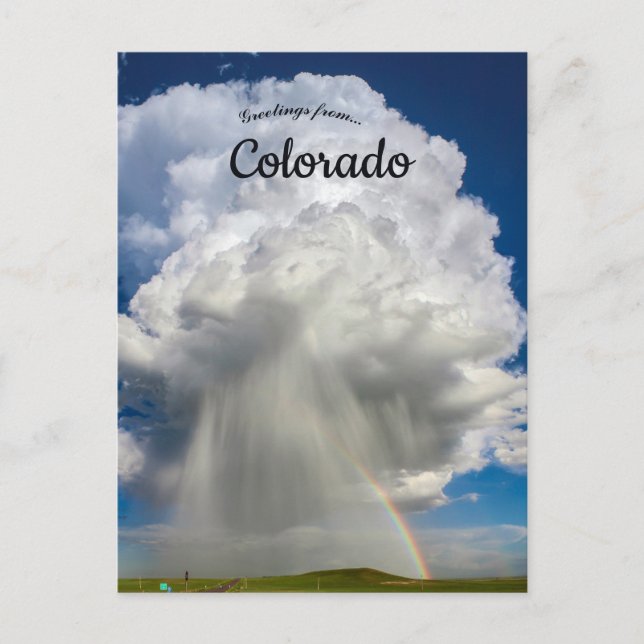 Regnbåge och regnskurar i Colorado Vykort (Framsida)