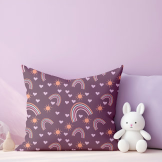 Regnbåge och solsken kudde