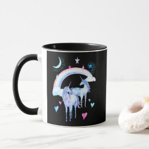 Regnbåge och unicorns mugg