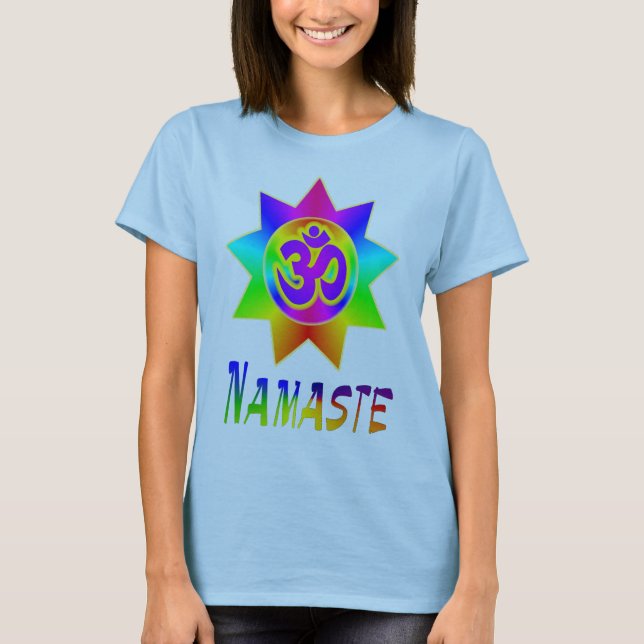 Regnbåge Om bästa Namaste T-shirt (Framsida)