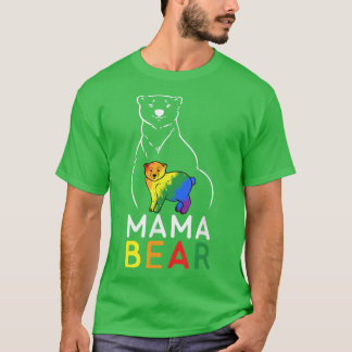 Regnbåge om HBT-Mamma Bear Gay pride Equal-Höger T Shirt