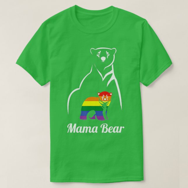 Regnbåge om HBT-Mamma Bear Gay pride Equal-Höger T Shirt (Design framsida)