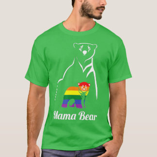 Regnbåge om HBT-Mamma Bear Gay pride Equal-Höger T Shirt