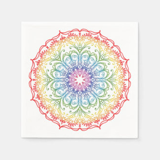 Regnbåge Ombre Mandala Pappersservett