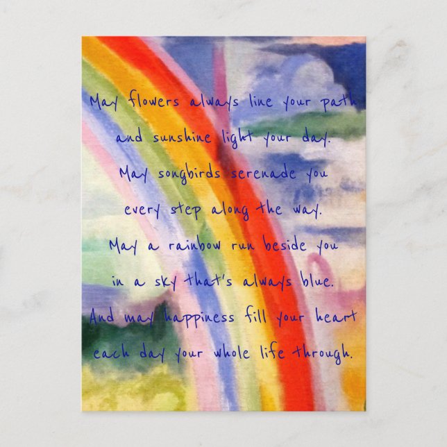 Regnbåge Önskemål (alternativ 3) Vykort (Framsida)