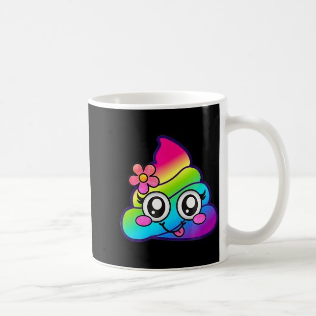 Regnbåge Op Emoji Gutt Unicorn O Blomma Dum  Kaffemugg (Höger)