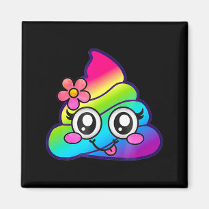 Regnbåge Op Emoji Söt Enhörning O Blomma Dum Magnet