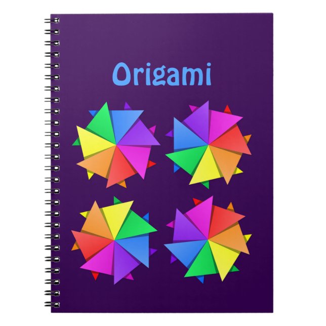 regnbåge origami anteckningsbok med spiral (Framsidan)