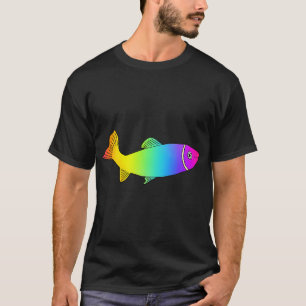 REGNBÅGE ÖRING - Söt Fisk i Klara Regnbågsfärger T Shirt
