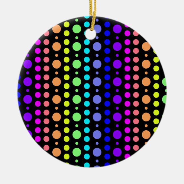 Regnbåge, ornament, dubbla-sidig julgransprydnad keramik (Framsidan)